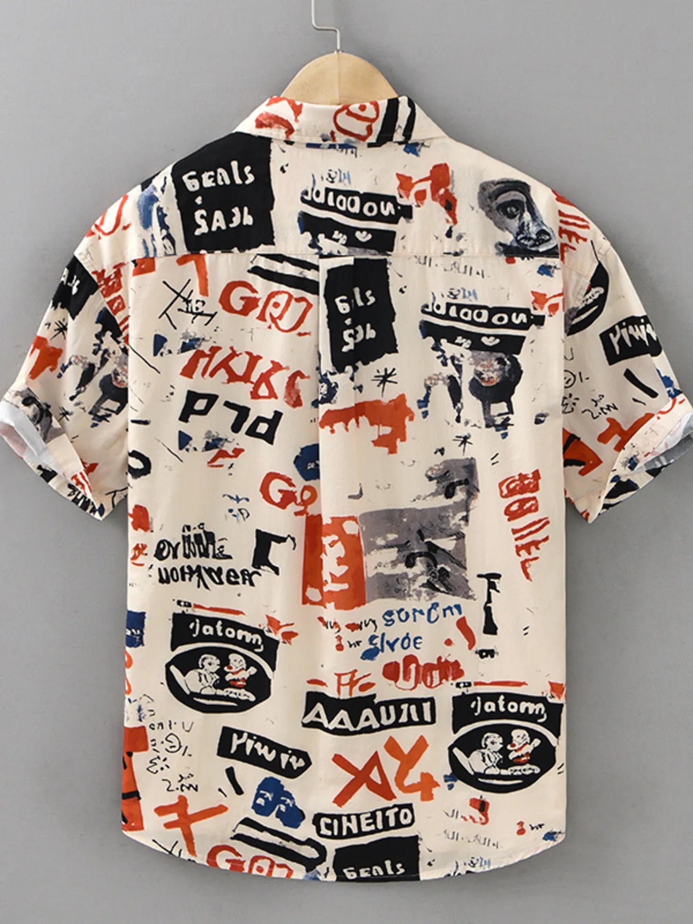 Men's Plus Size Printed Button Up Short Sleeve Shirt Secondary image