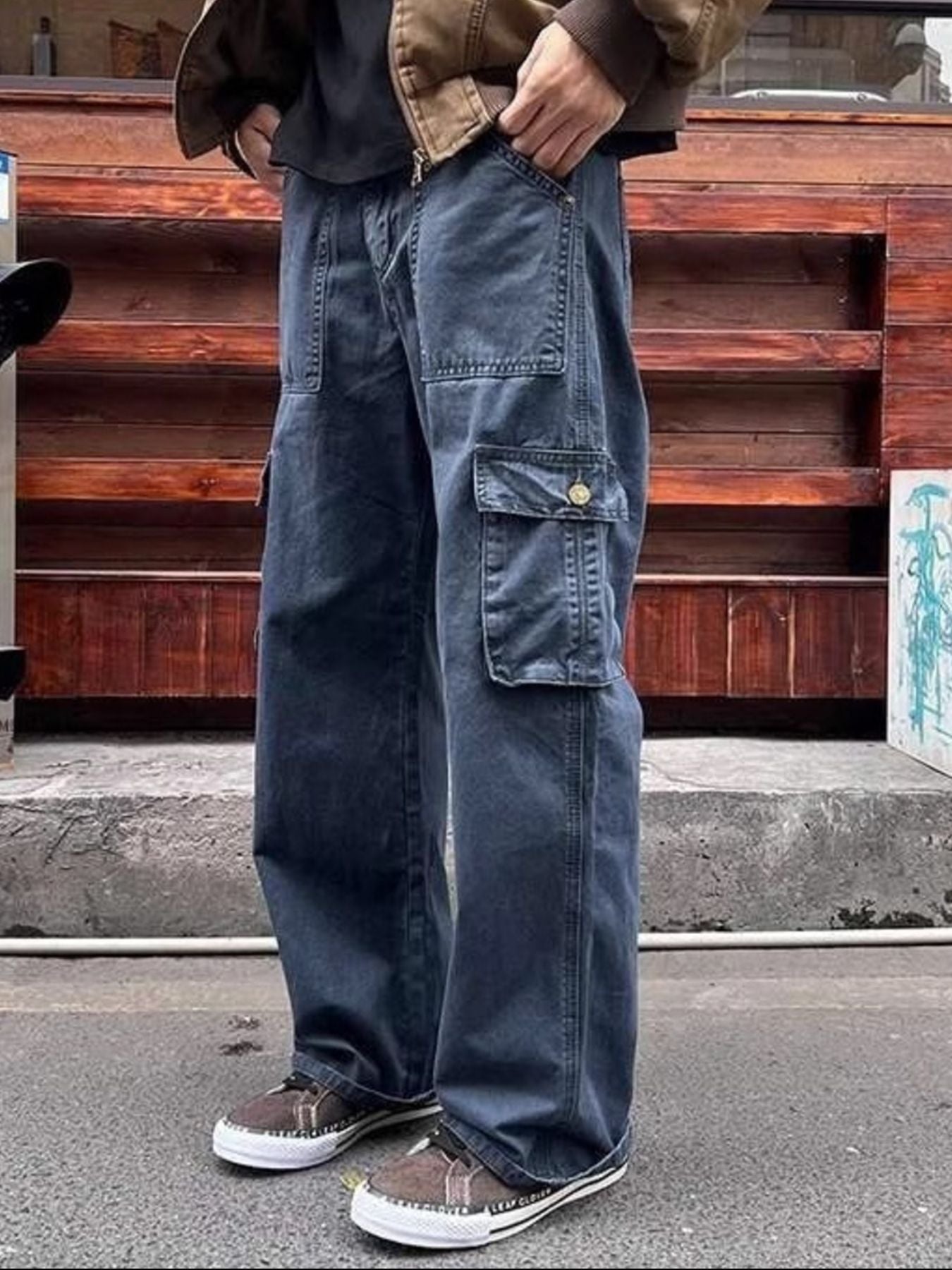 Men’s Plus Size Cargo Pants Casual Streetwear Utility Style Secondary image