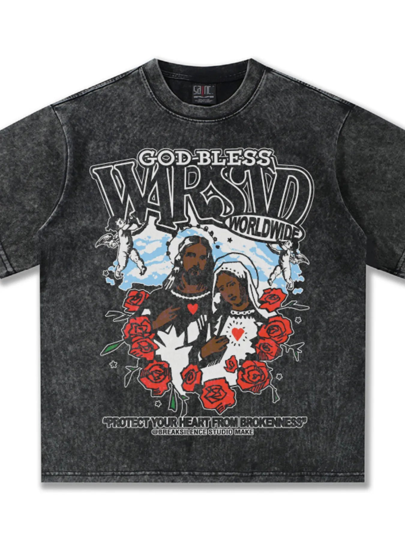 Men’s Vintage God Bless Graphic T-Shirt Casual Wear Secondary image