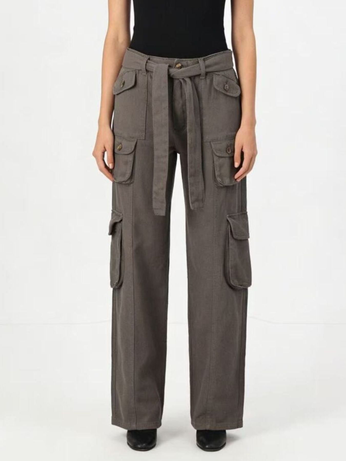 Wide Leg Cargo Jeans Casual Streetwear Utility Denim Secondary image