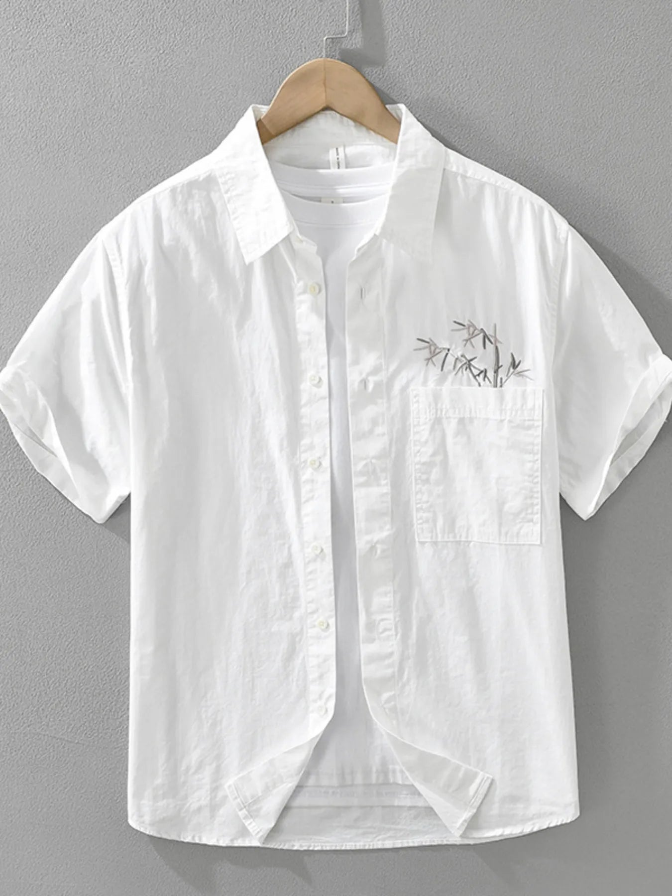 Men’s Short Sleeve Button-Up Shirt Casual Summer Style Secondary image